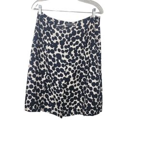 Vintage Banana Republic Y2K Silk Pleated  Black polka Dot Skirt Size 6